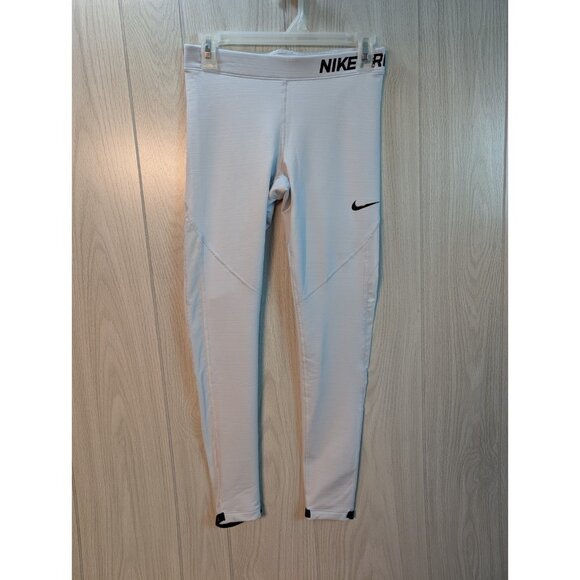 Nike Pro Hyperwarm White Leggings SIZE Medium Orig $70 854965-043 - Picture 1 of 11